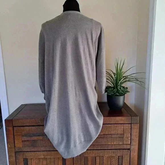 All Saints Cast Cardigan Womens XS Grey Lightweight Asymmetrical  Sweater - Picture 3 of 13